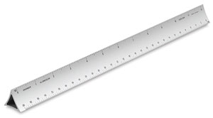 Hollow Triangular Drafting Scale, Engineer 12"
