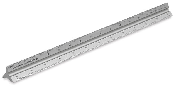 Metric Triangular Drafting Scale