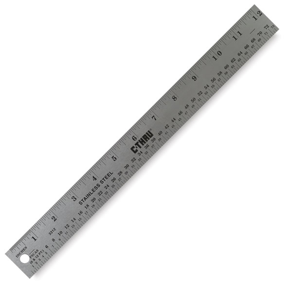 Stainless Steel Pica/Agate Ruler 12"