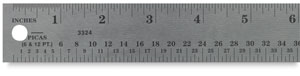Stainless Steel Pica/Agate Ruler