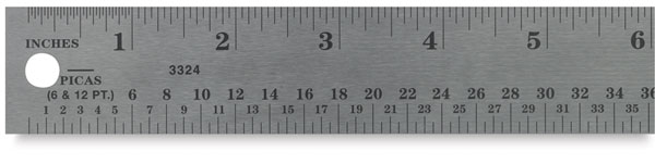 Stainless Steel Pica/Agate Ruler