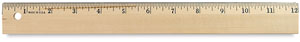 Wood Ruler with Metal Edge