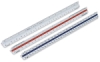 Triangular Scale, Architect with Color-Coded Grooves