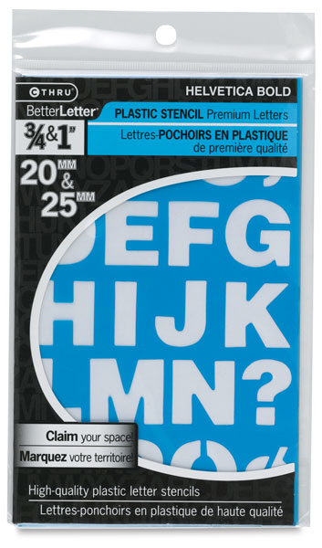 Helvetica Bold, &frac34;" &amp; 1"