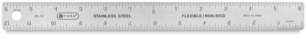 Metal Zero Centering Ruler 12"