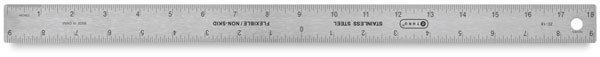 Metal Zero Centering Ruler, 18"