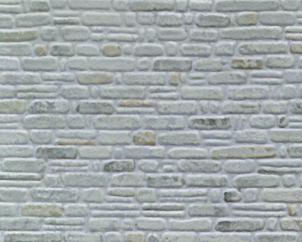 Example of painted Random Coursed Stone, 1:48 Scale