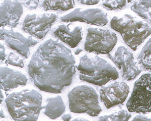 Example of painted Field Stone, Round, 1:12 Scale