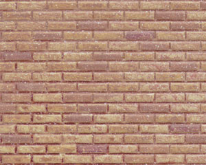 Example of painted Brick, 1:12 Scale
