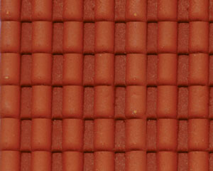 Example of painted Spanish Tile, 1:24 Scale