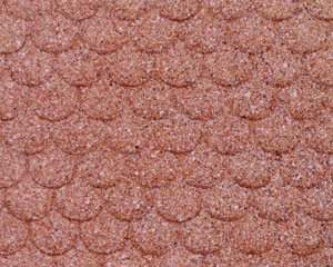 Example of painted Scalloped Edge Tile, 1:24 Scale