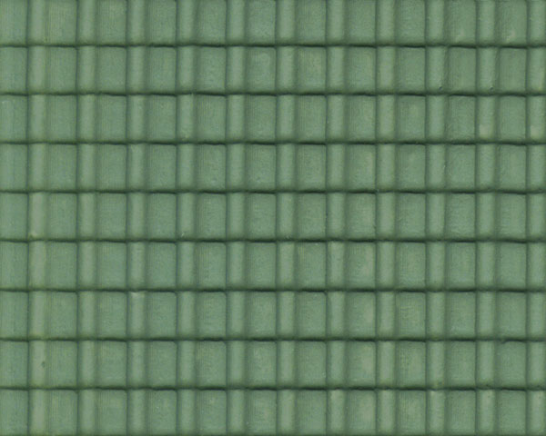 Example of painted Ridged Clay Tile, 1:48 Scale