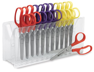 Blunt Scissors, Set of 12 with Rack Blunt Scissors, Set of 12 with Rack