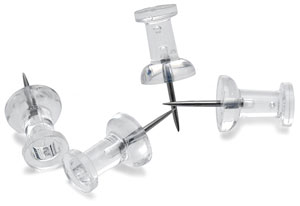 Clear Plastic Push Pins
