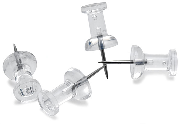 Clear Plastic Push Pins