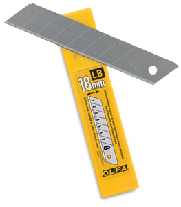 Olfa PRO18mm Heavy-Duty Snap-Off Blades, Pkg of 5