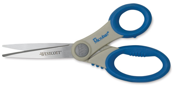 Gray/Blue Scissors, 8" Straight