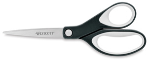 KleenEarth Recycled Soft Handle Scissors, Straight