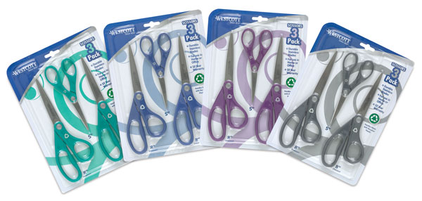KleenEarth Recycled Scissors, Set of 3&nbsp; NEW! 