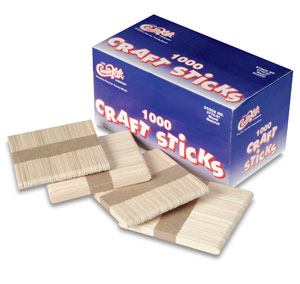 Craft Sticks, Natural, Box of 1000