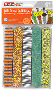 Wild Animal Craft Sticks, Pkg of 50