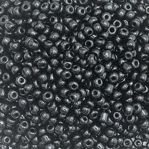 Opaque Glass E Beads, Black