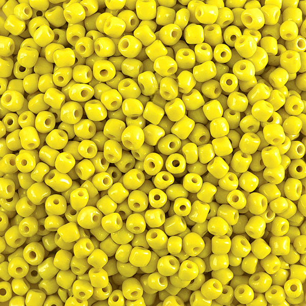 Opaque Glass E Beads, Yellow