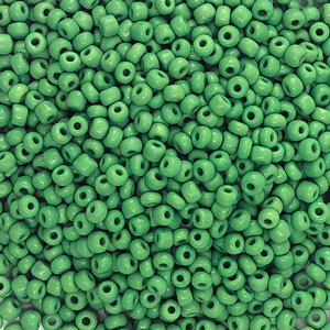 Opaque Glass E Beads, Green