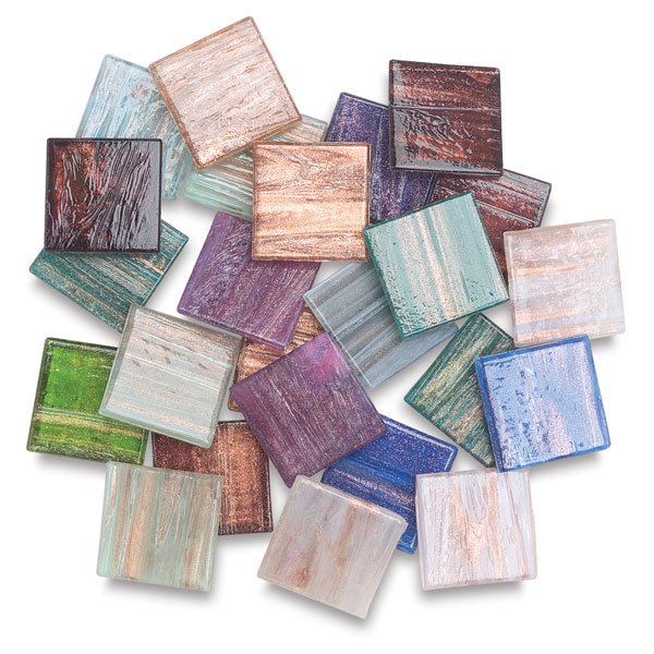 Assorted Metallic Tiles, Bag of 24