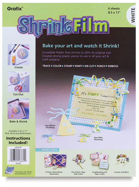 White Shrink Film, 6 Sheets