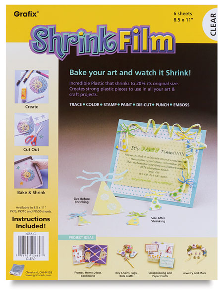 Clear Shrink Film, 6 Sheets