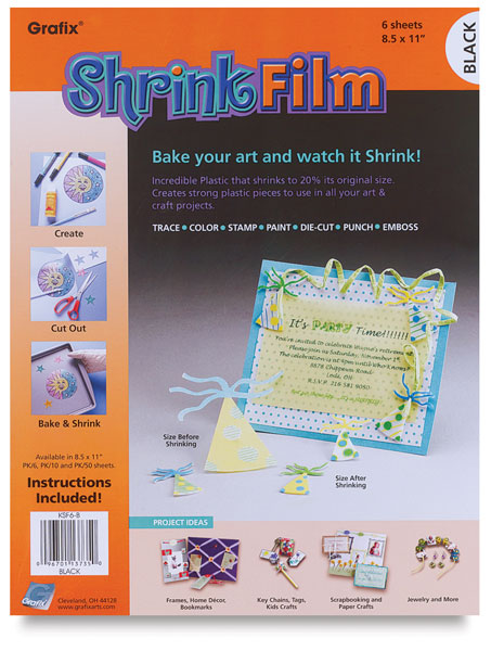 Black Shrink Film, 6 Sheets