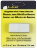 Adhesive Magnetic Squares, Pkg of 4, 1"
