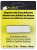 Adhesive Magnetic Squares, Pkg of 6, &frac34;"