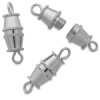 Large Barrel Clasp, Nickel Finish