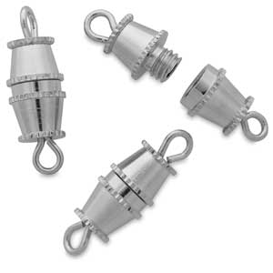 Large Barrel Clasp, Nickel Finish