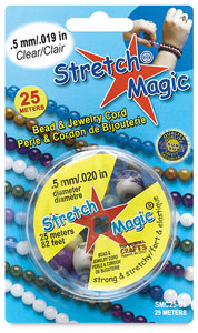Stretch Magic Jewelry Cord, Clear, 0.5 mm