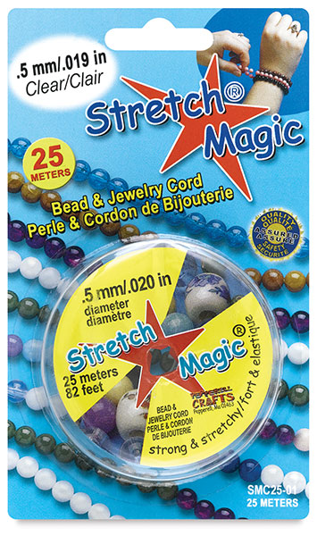 Stretch Magic Jewelry Cord, Clear, 0.5 mm
