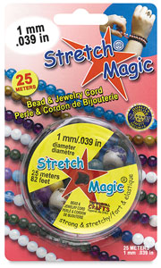 Stretch Magic Jewelry Cord, Black, 1mm