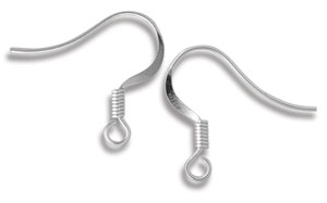 Platinum Fish Hook, Pkg of 6