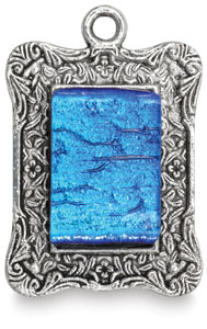 Antique Silver Rectangle Ornate, Sample Artwork