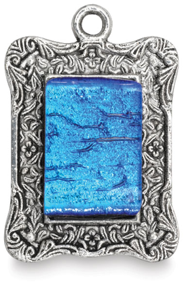 Antique Silver Rectangle Ornate, Sample Artwork