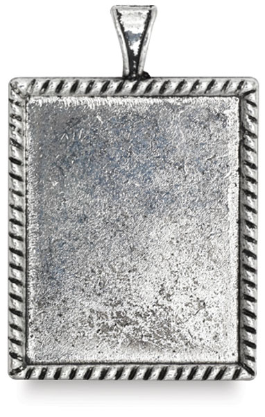 Antique Silver Rectangle, Front