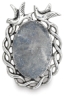 Antique Silver Birds Oval, Front