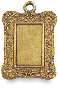 Brass Rectangle Ornate, Front