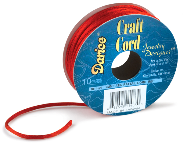 Satin Jewelry Cord, Red