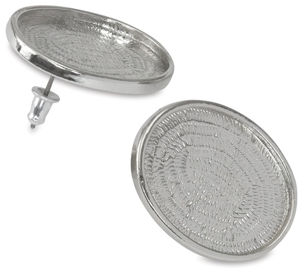Oval Metal Earrings