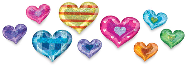 Hearts, Pkg of 37 Pieces