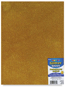 Glitter Foamies Sheet, Gold