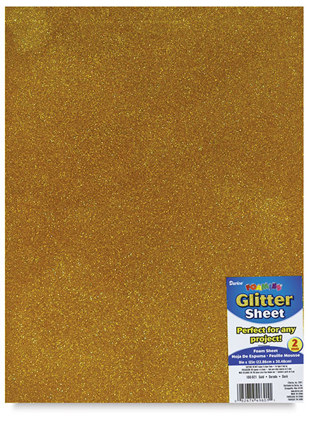 Glitter Foamies Sheet, Gold
